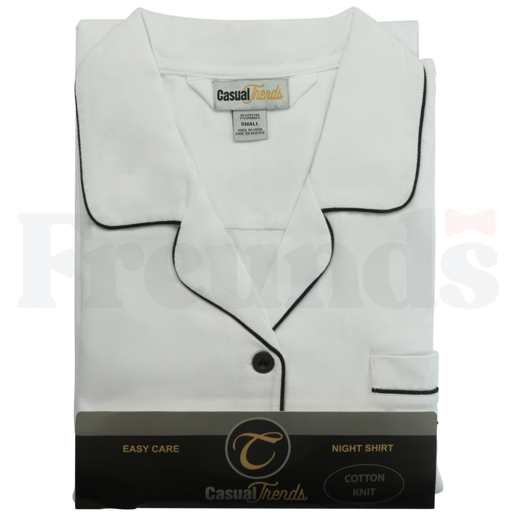 Casual Trends White Knit Nightshirt -