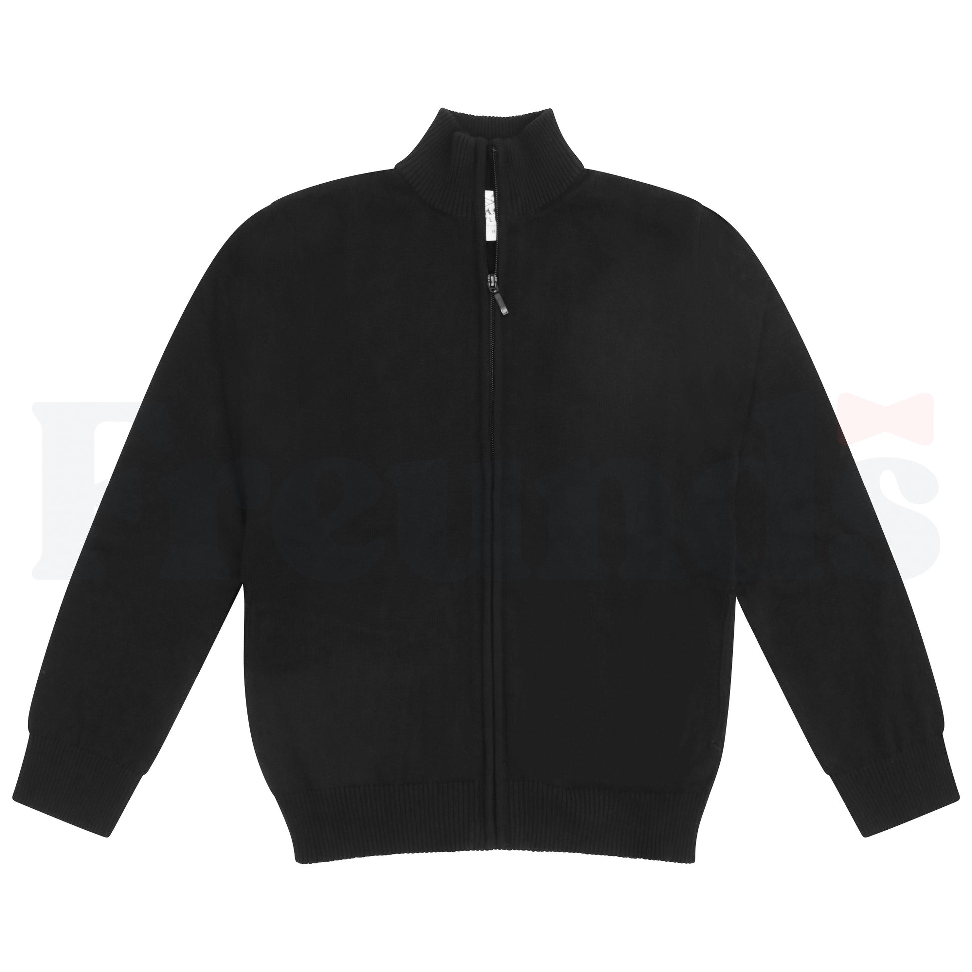 Classic Plus Boys & Mens Black Cotton Sweater With Zipper