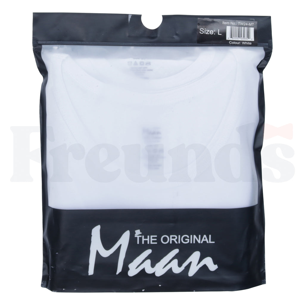 MAAN Mens Sleeveless White Undershirts - 3 Pack -
