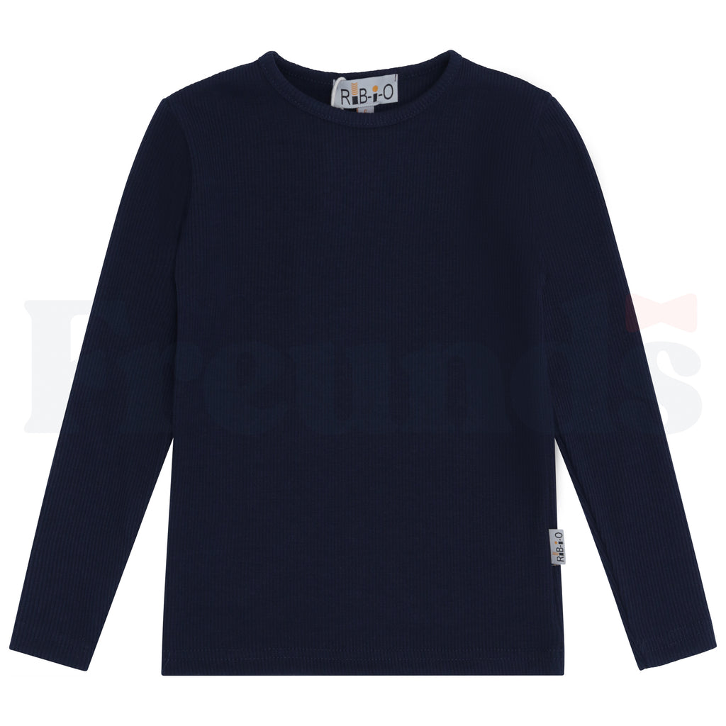 Rib-i-o Girls Ribbed Shell - 3/4 Sleeve - 784T -