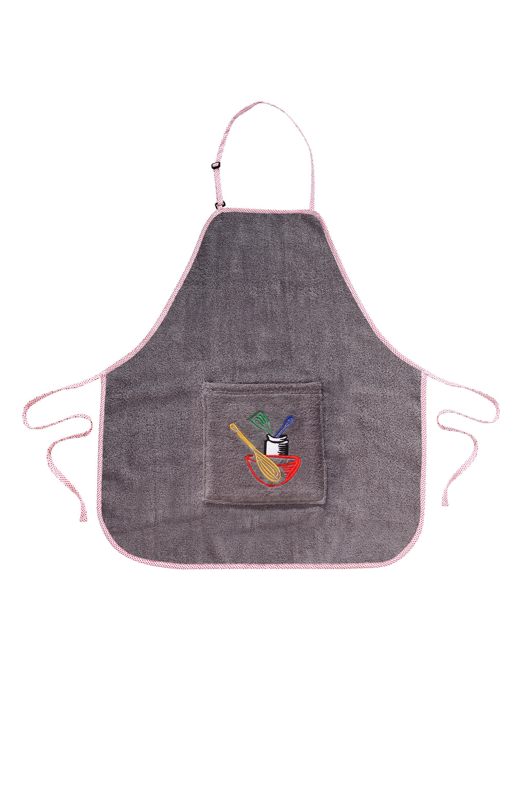 Abstract Apron - Utensils Embroidery and Dot Piping -