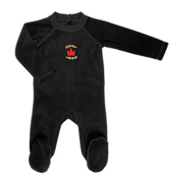 Bunny Love Boys Crest Embroidery Stretchie - FP1767 - FW26 -