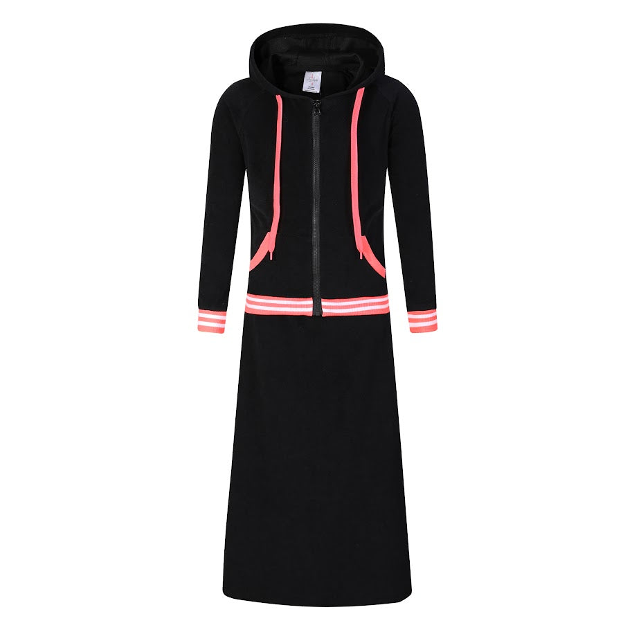 Landskid Girls 2 Piece Lightweight Terry Robe - Varsity Design -