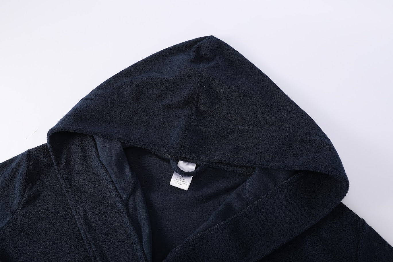 Abstract Mens Lightweight Terry Robe - Navy -