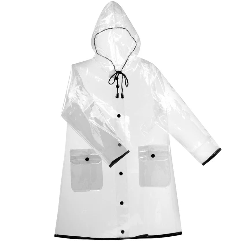 LandsKid Clear Raincoat - Silver Trim -