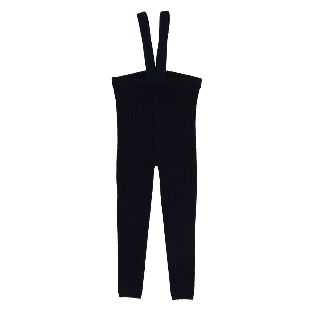 Lil Legs Basic Knit Suspender Leggings -