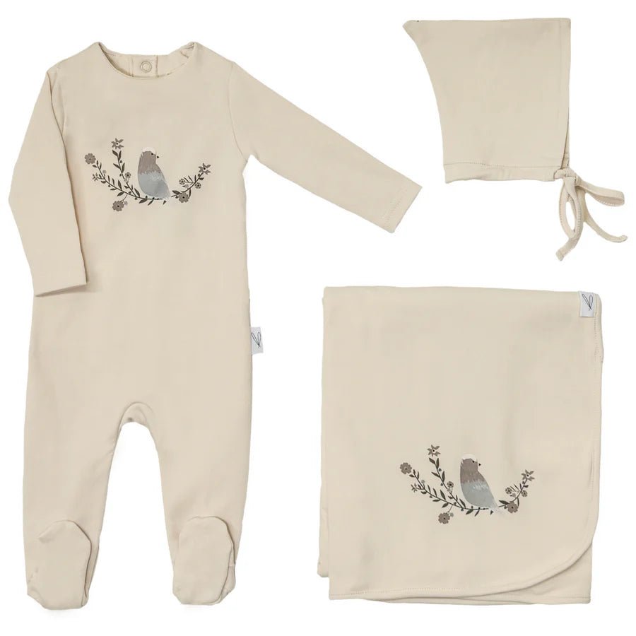 Bunny Love Boys Bird Layette Set - FL1728-S - FW24 -