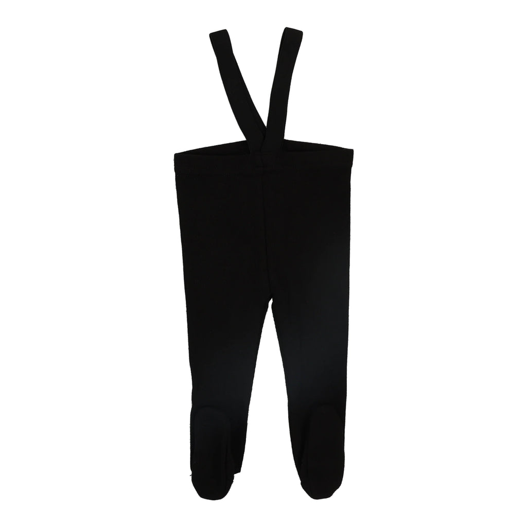 Lil Legs Ribbed Footed Suspender Leggings -  Basic Colors -