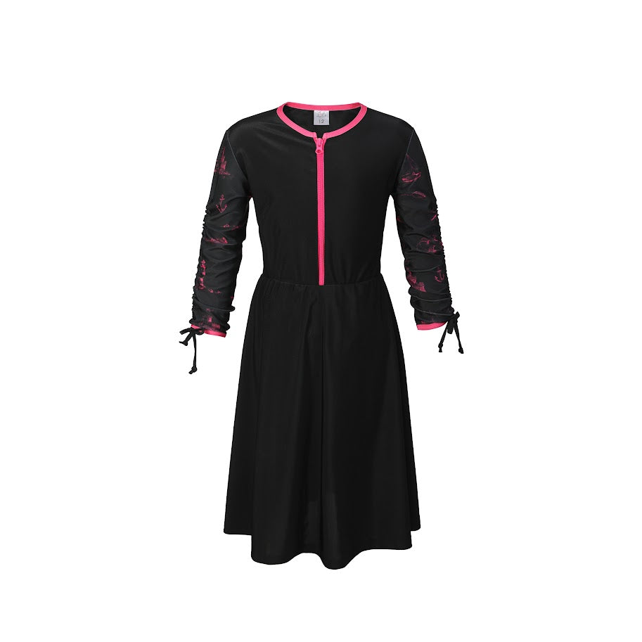 Landskid Toile De Jouy Swim Dress - Long Sleeves -