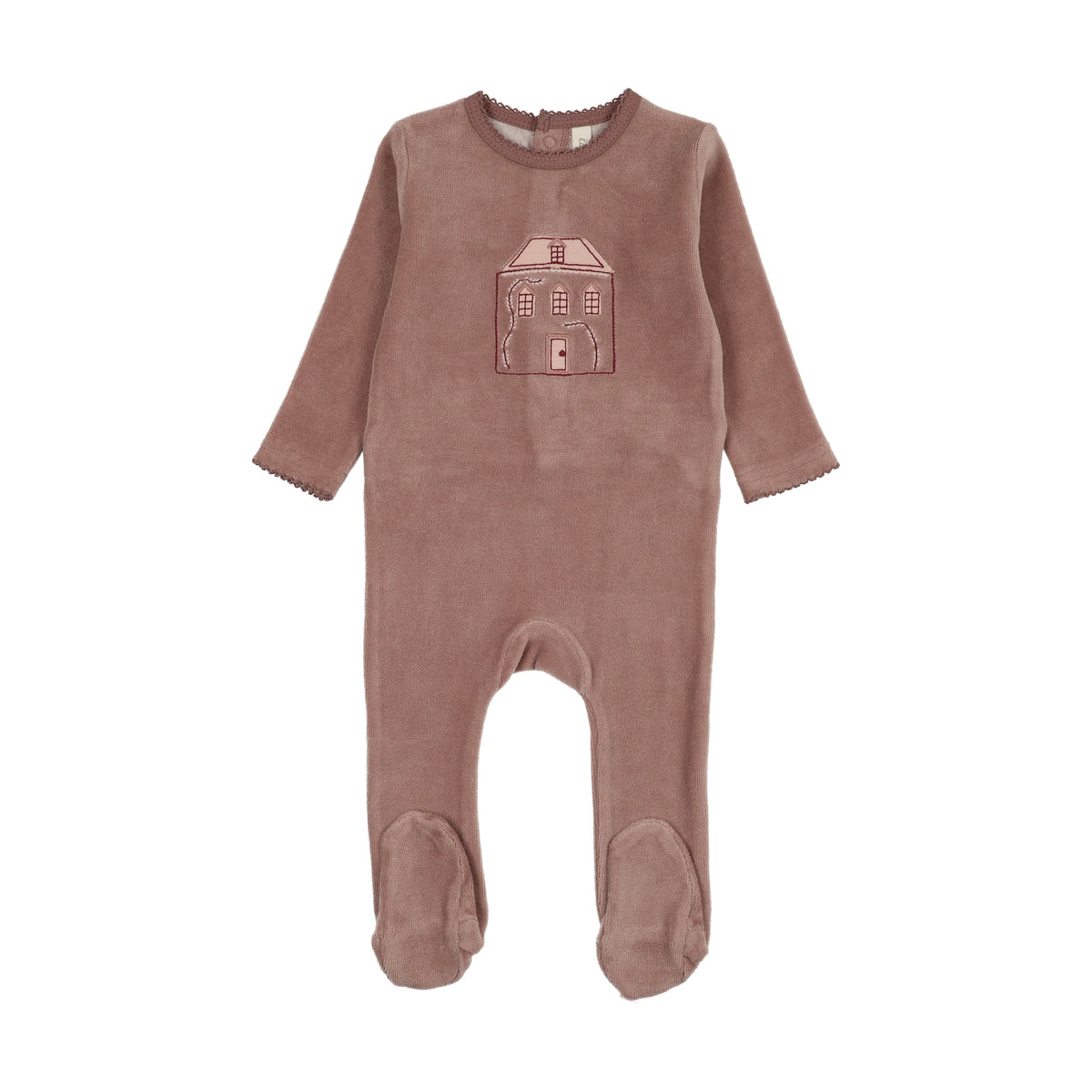 Lilette Stitched Graphic Velour Footie - FW26 -
