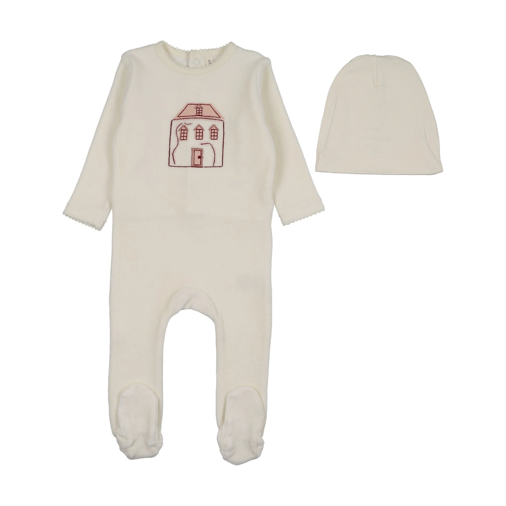 Lilette Stitched Graphic Velour Footie Set - FW26 -