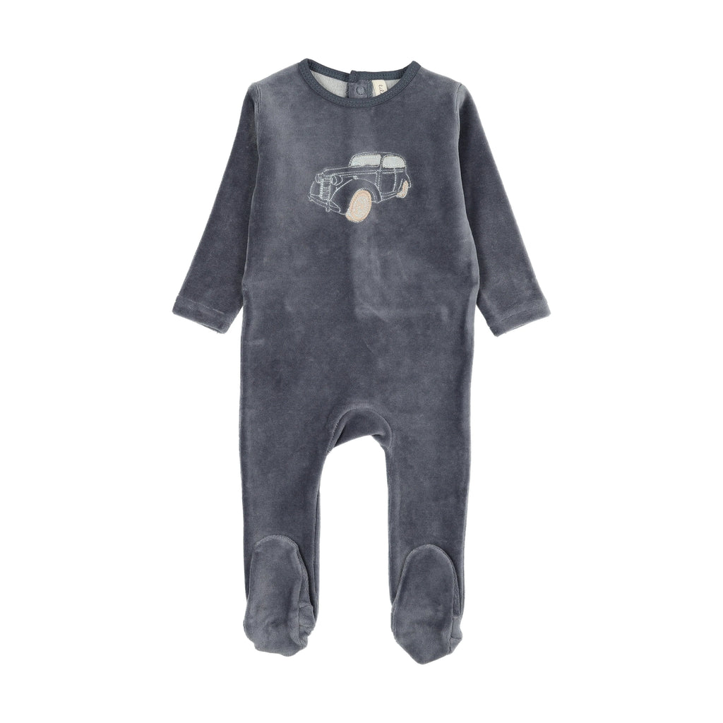 Lilette Stitched Graphic Velour Footie - FW26 -