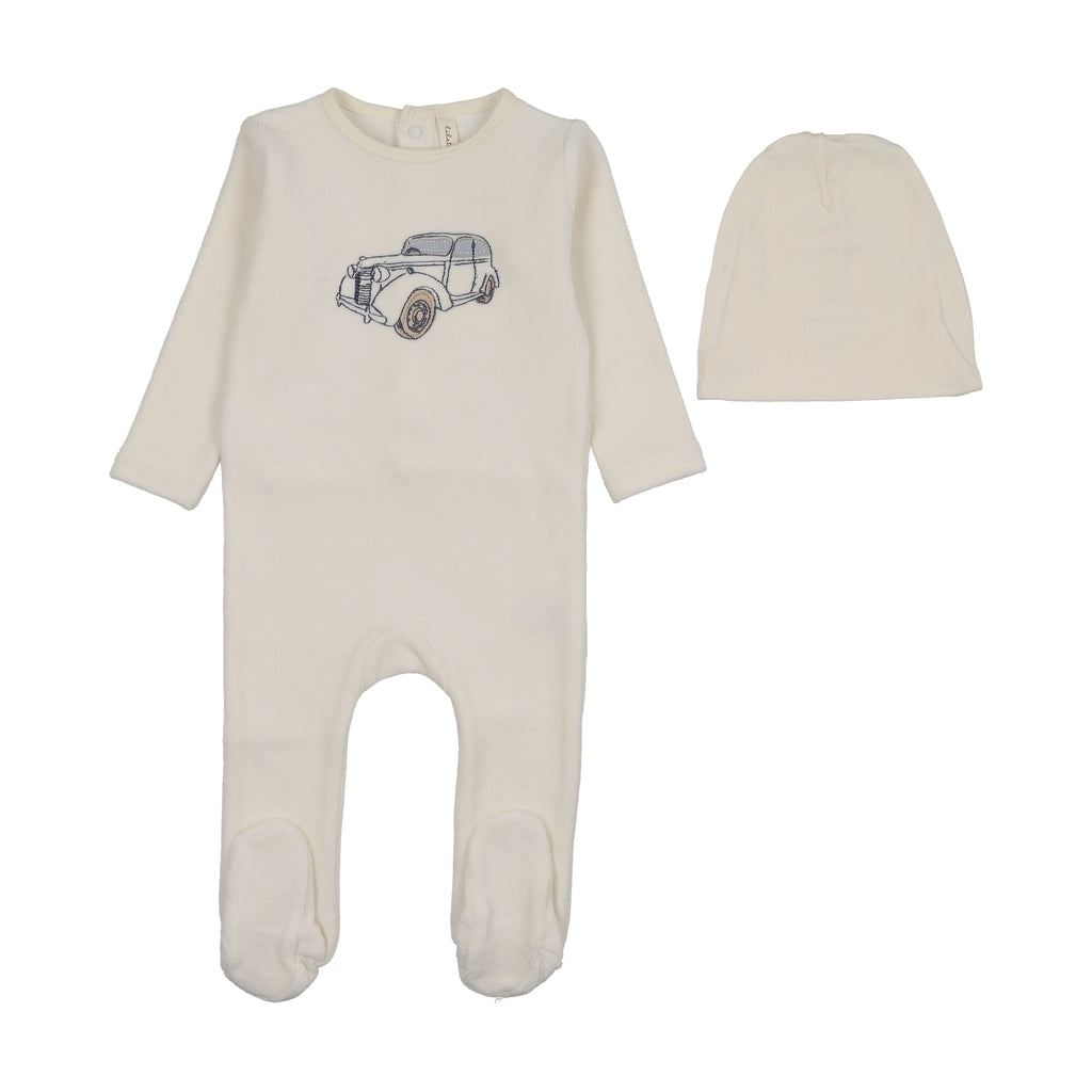 Lilette Stitched Graphic Velour Footie Set - FW26 -