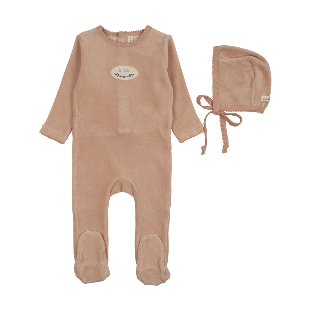 Lilette Velour Patch Footie Set - FW26 -