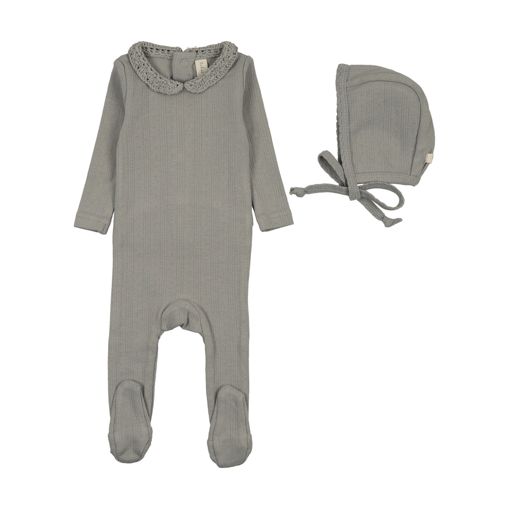 Lilette Crochet Collar Footie Set - FW26 -
