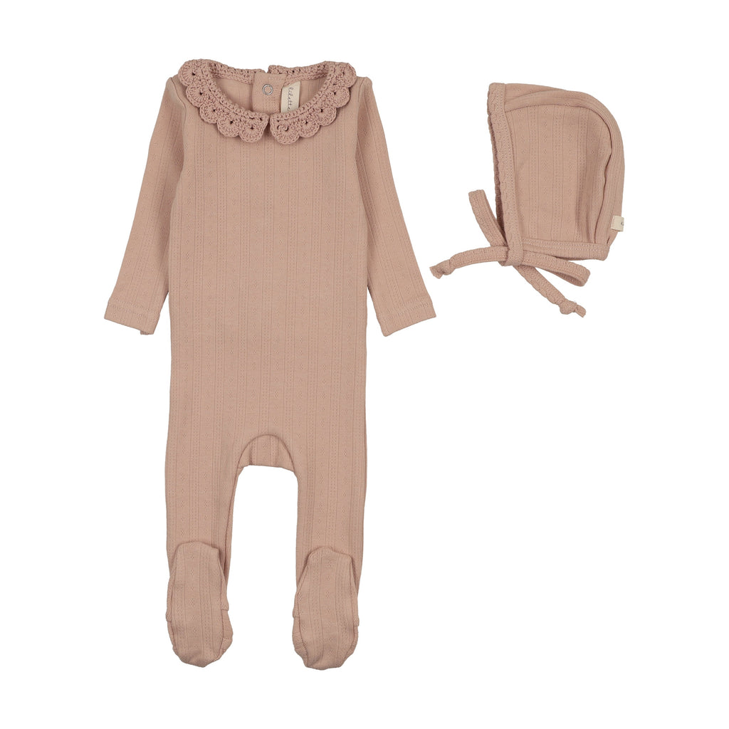 Lilette Crochet Collar Footie Set - FW26 -
