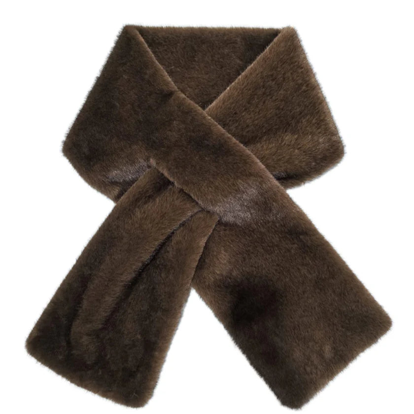 Lucci Imitation Mink and Rabbit Fur Scarf -