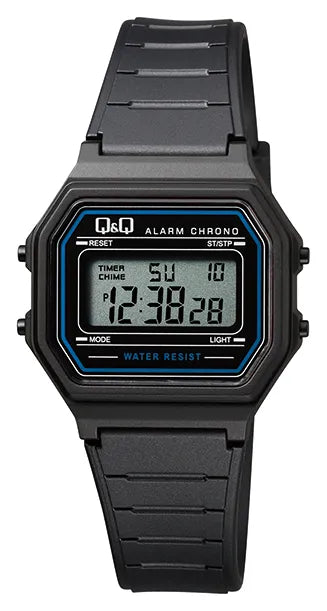 Q&Q Water Resistance Digital Wrist Watch - Blue - M173J009Y