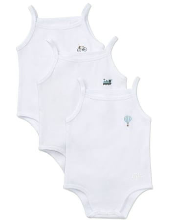 MiniMoi Ribbed On The Move Boys Bodysuits - MKU2060 - 3 Pack -
