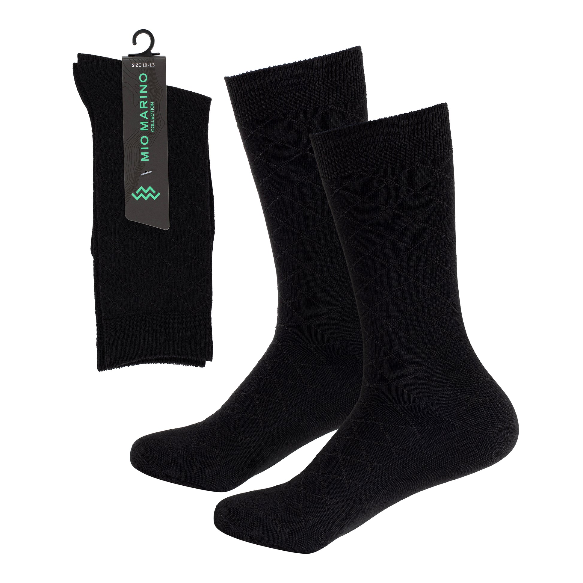 Mio Marino Mens Modal Diamond Socks - 17  -
