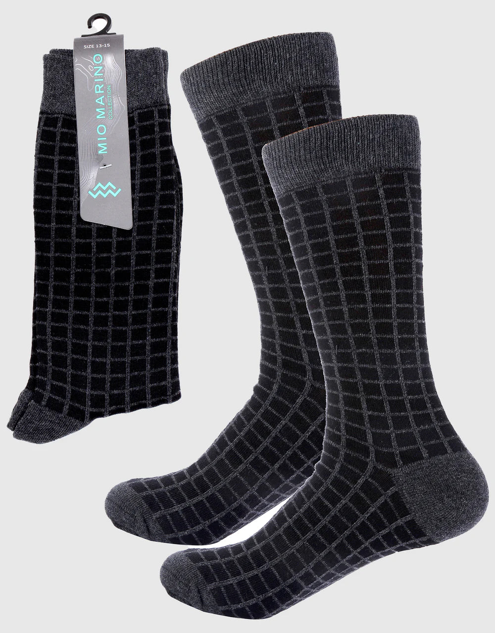 Mio Marino Mens Modal Checked Socks - 1 -