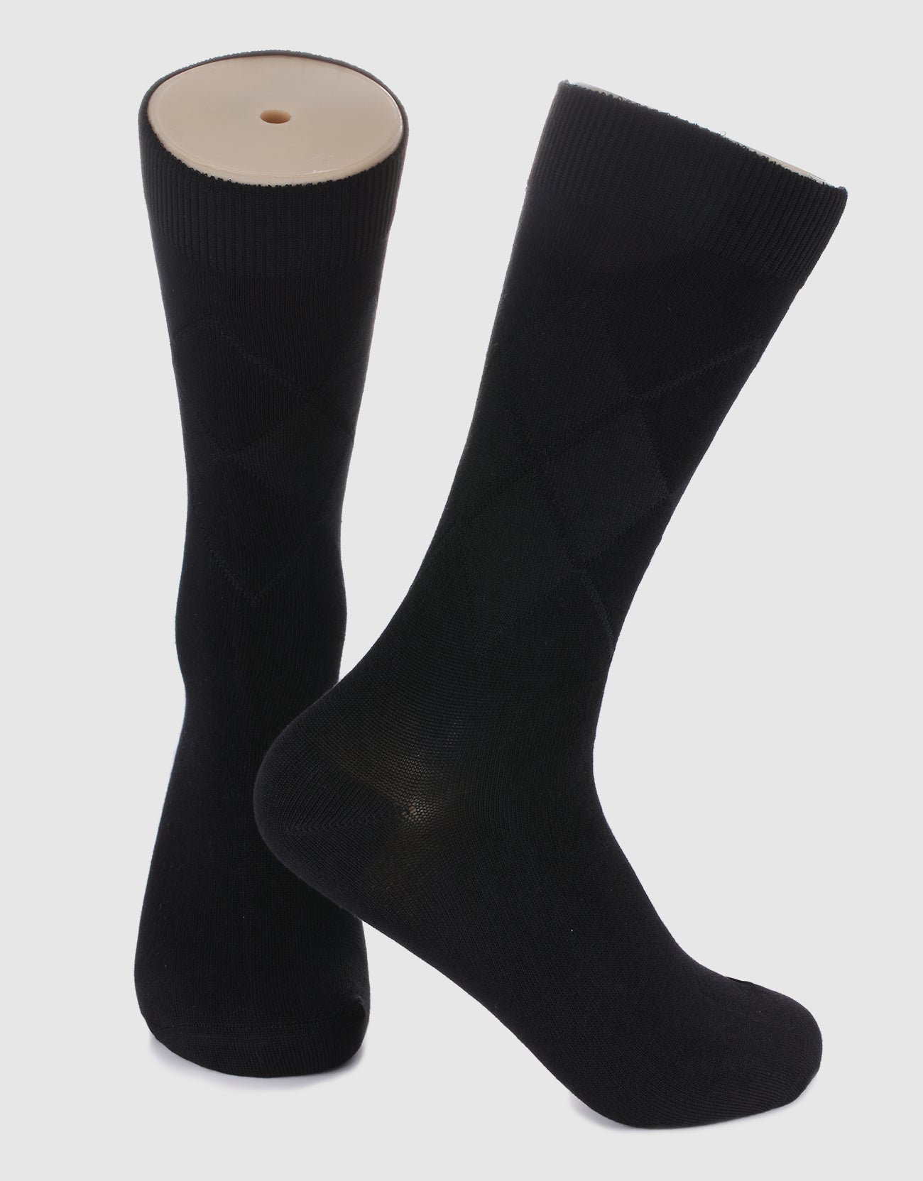 Mio Marino Mens Modal Tow-Tone Diamond Socks - 7 -