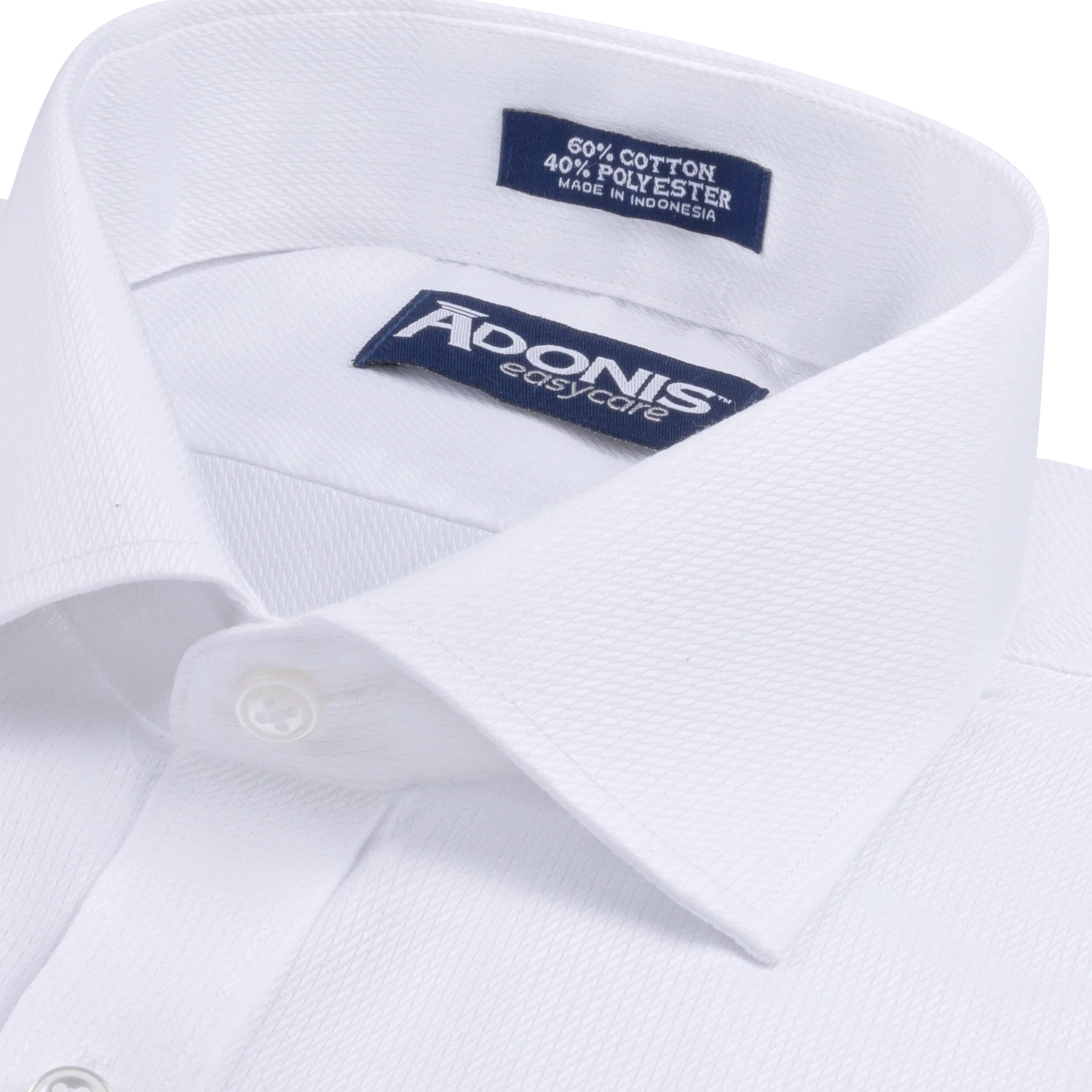 Adonis Mens Cotton Blend Easy Care White Shirt - French Cuffs - Braid -