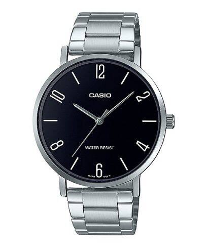 Casio Mens Silver Watch - Black/White