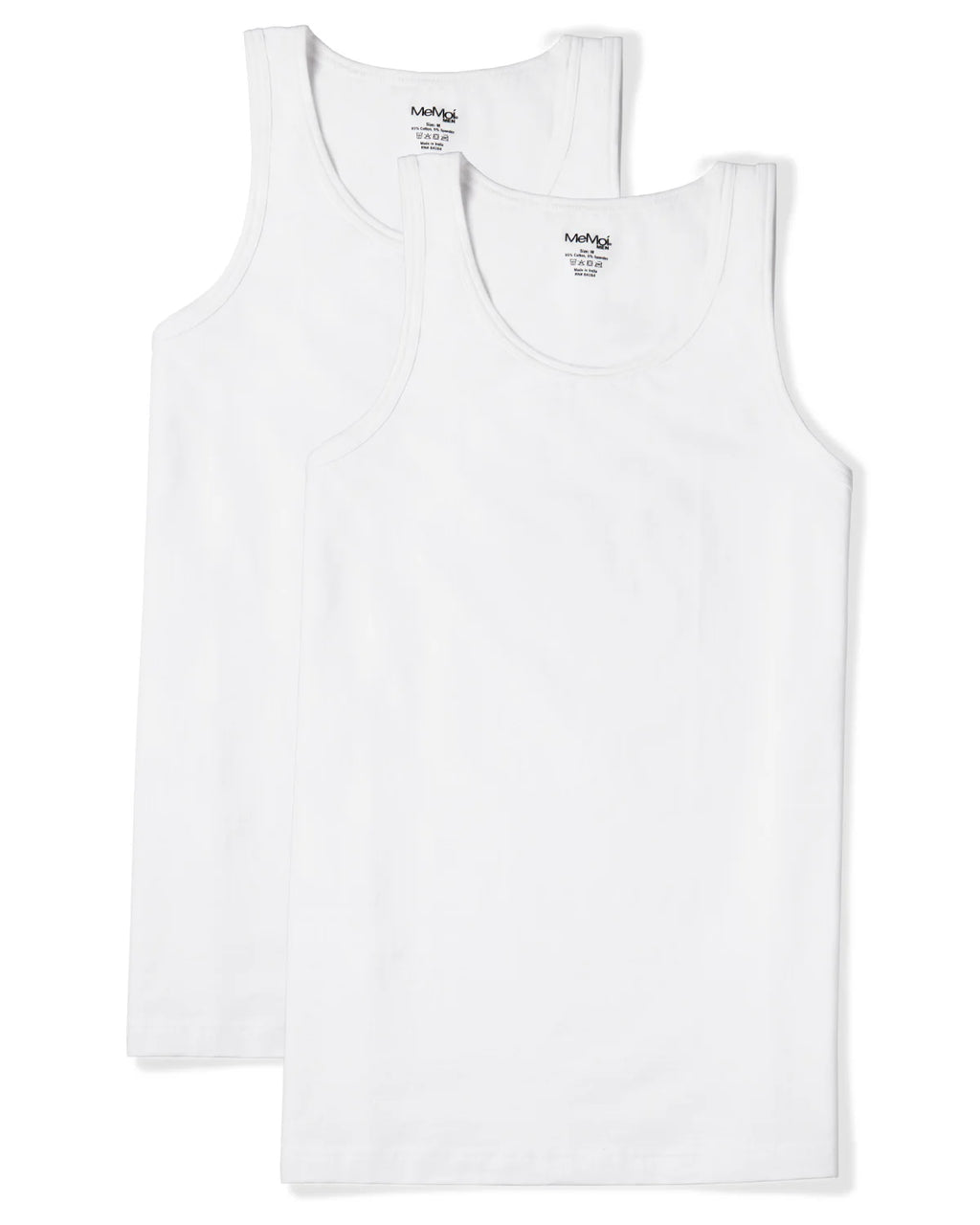 MeMoi Mens Sleeveless Undershirt - 2 Pack - MU-8000 -
