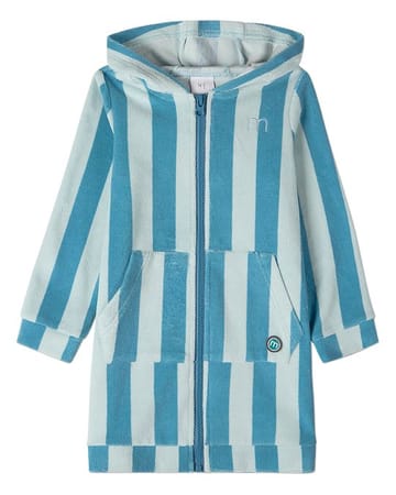 Memoi Striped Kids Full Zip Terry Robe - SS26 -