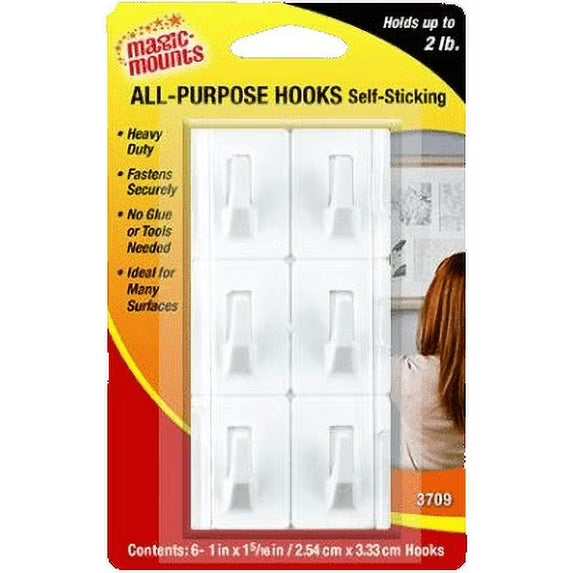 All Purpose Hooks - 6 Pack
