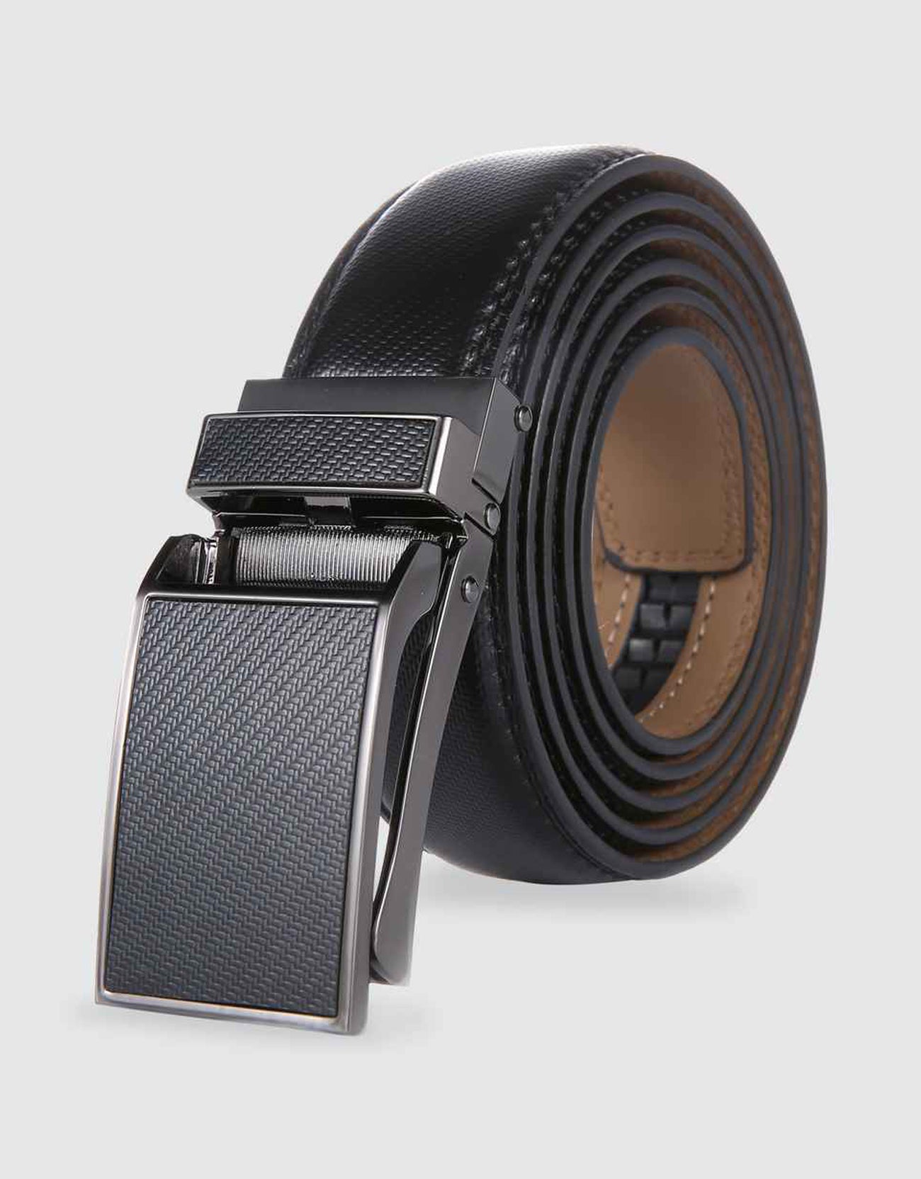 Mio Marino Mens Genuine Leather Track Belt - Gift Box -