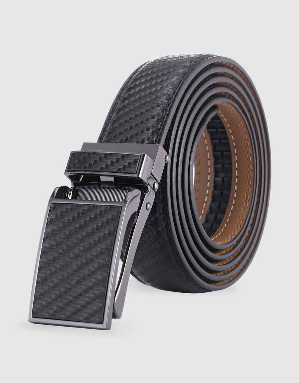 Mio Marino Mens Genuine Leather Track Belt - Gift Box -