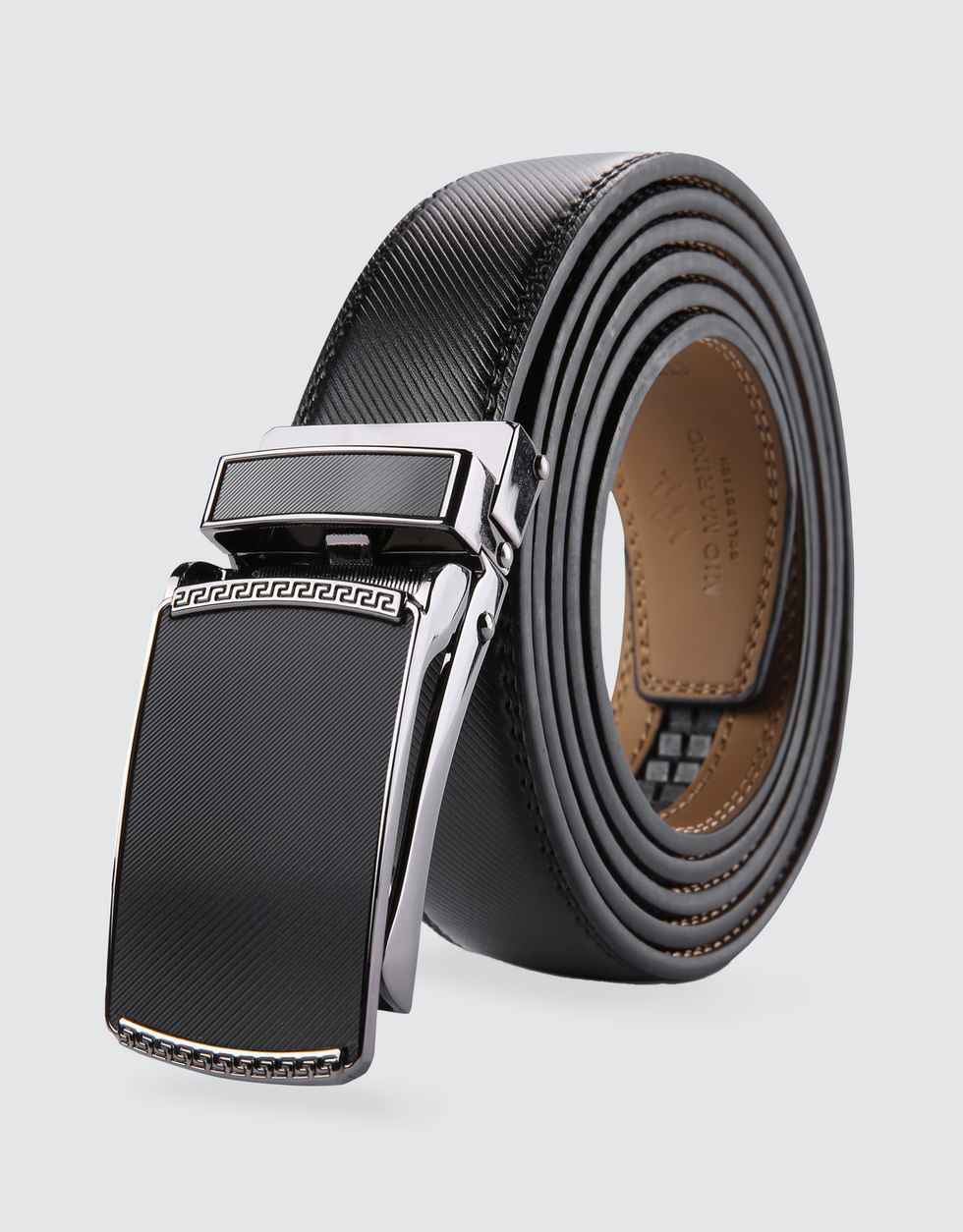 Mio Marino Mens Genuine Leather Track Belt - Gift Box -