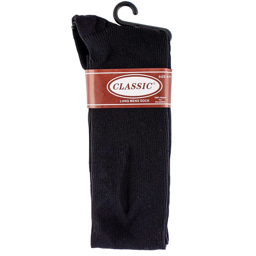 Classic Mens Long Nylon Dress Socks - 470 -