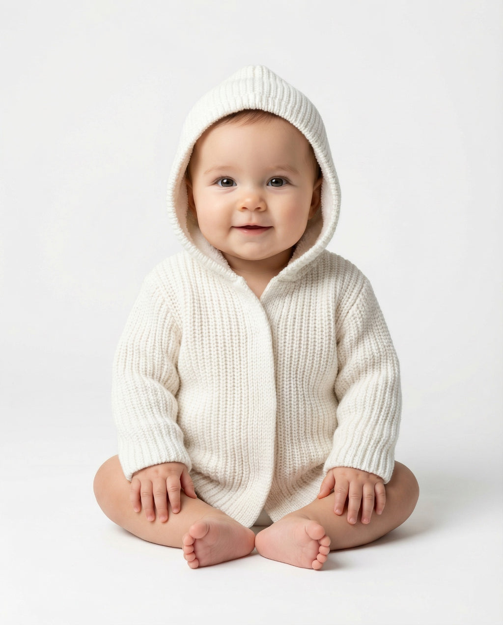 Ruebi Chunky Knit Baby Jacket With Bonnet  - 2578 - FW25 -