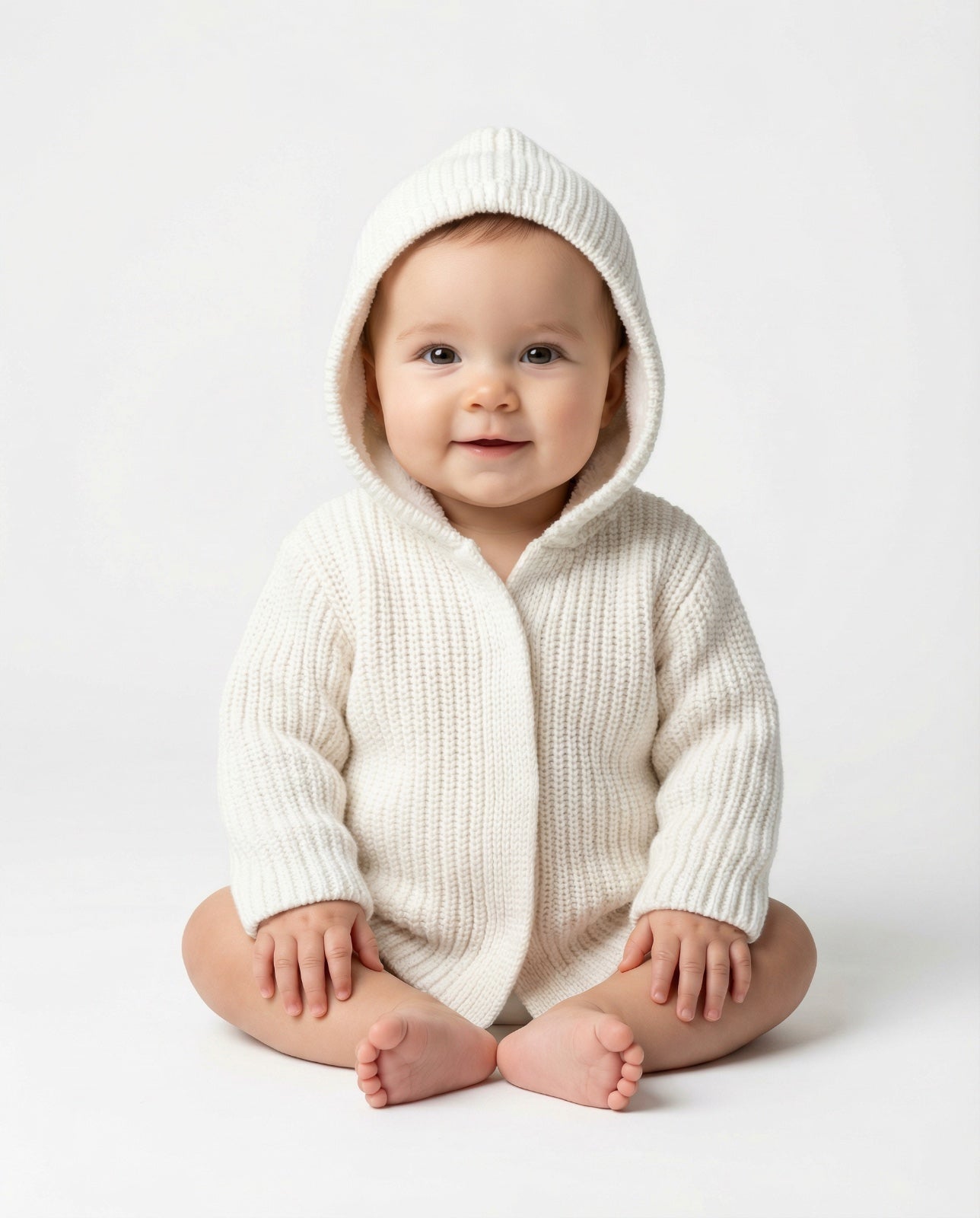 Ruebi Chunky Knit Baby Jacket With Bonnet  - 2578 - FW25 -