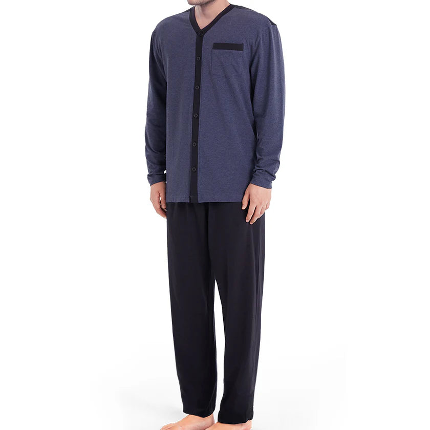 Casual Trends Knit Pajamas - Button Down -