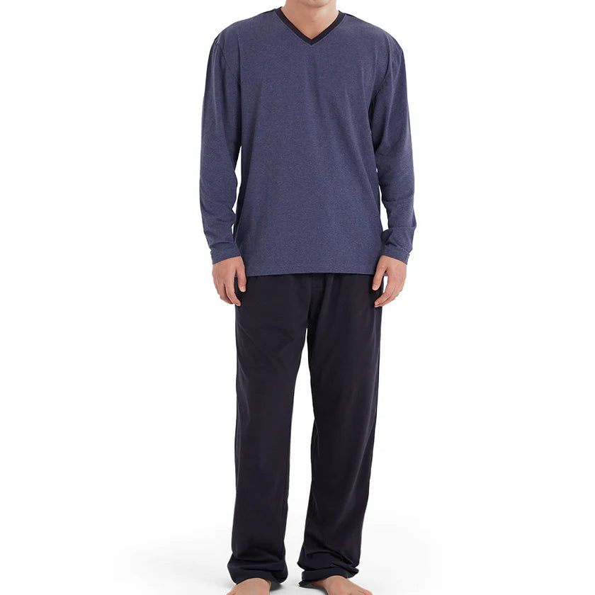 Casual Trends Knit Pajamas - V-Neck -
