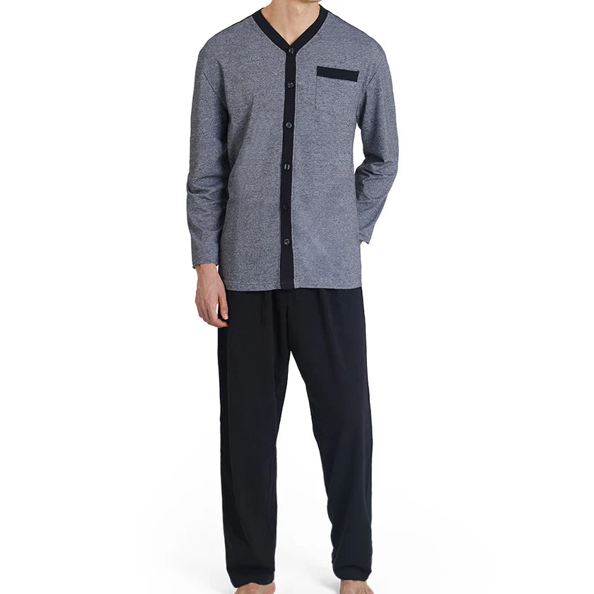 Casual Trends Knit Pajamas - Button Down -