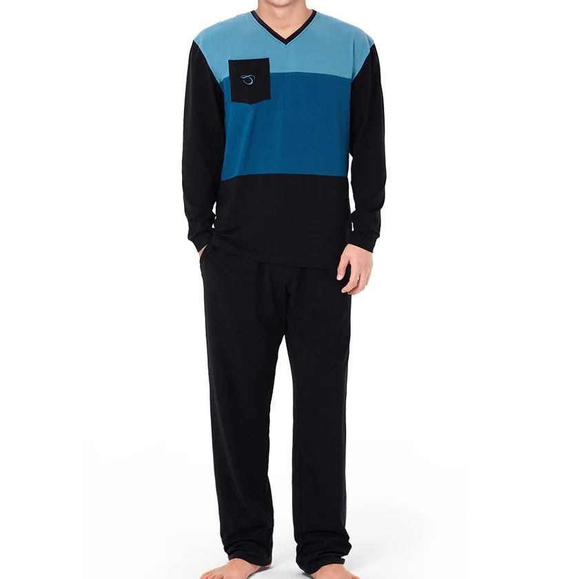 Casual Trends Knit Pajamas - V-Neck -