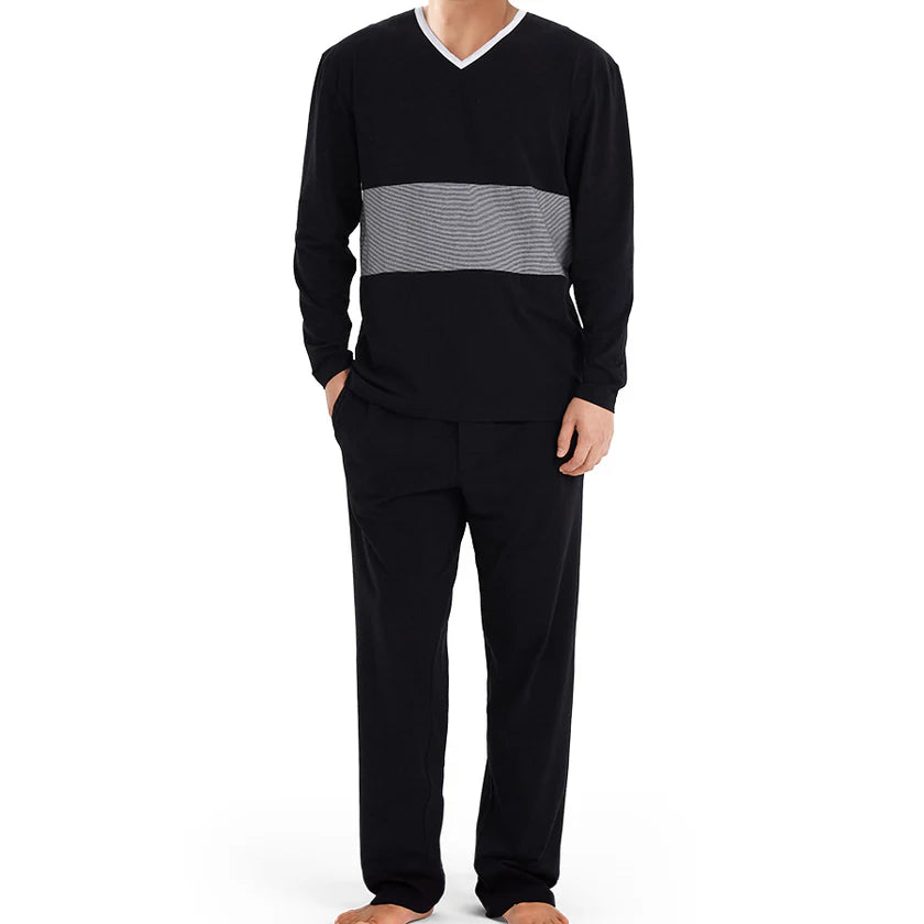 Casual Trends Knit Pajamas - V-Neck -