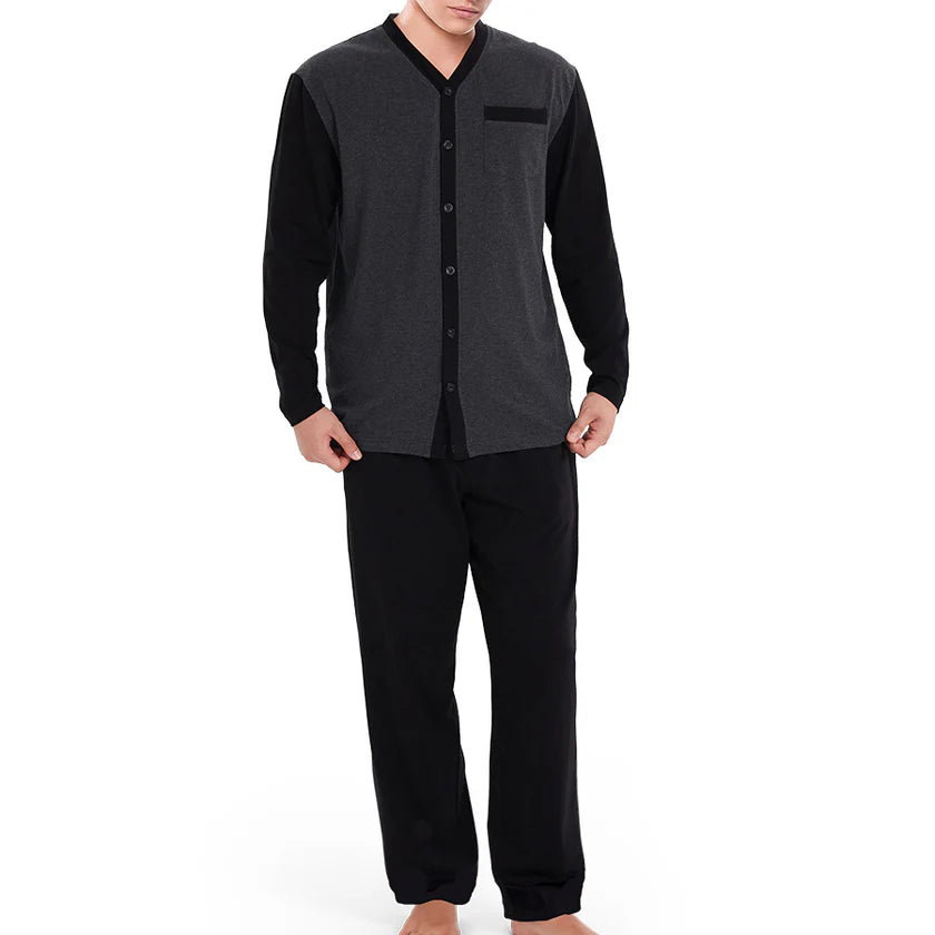 Casual Trends Knit Pajamas - Button Down -