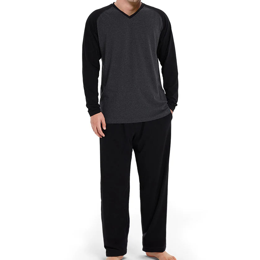 Casual Trends Knit Pajamas - V-Neck -