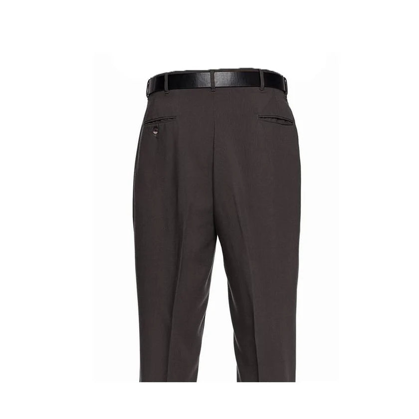 Madison Ave. Mens Black Poly/Rayon Pleated & Cuffed Pants - Boys Sizes - 336 -