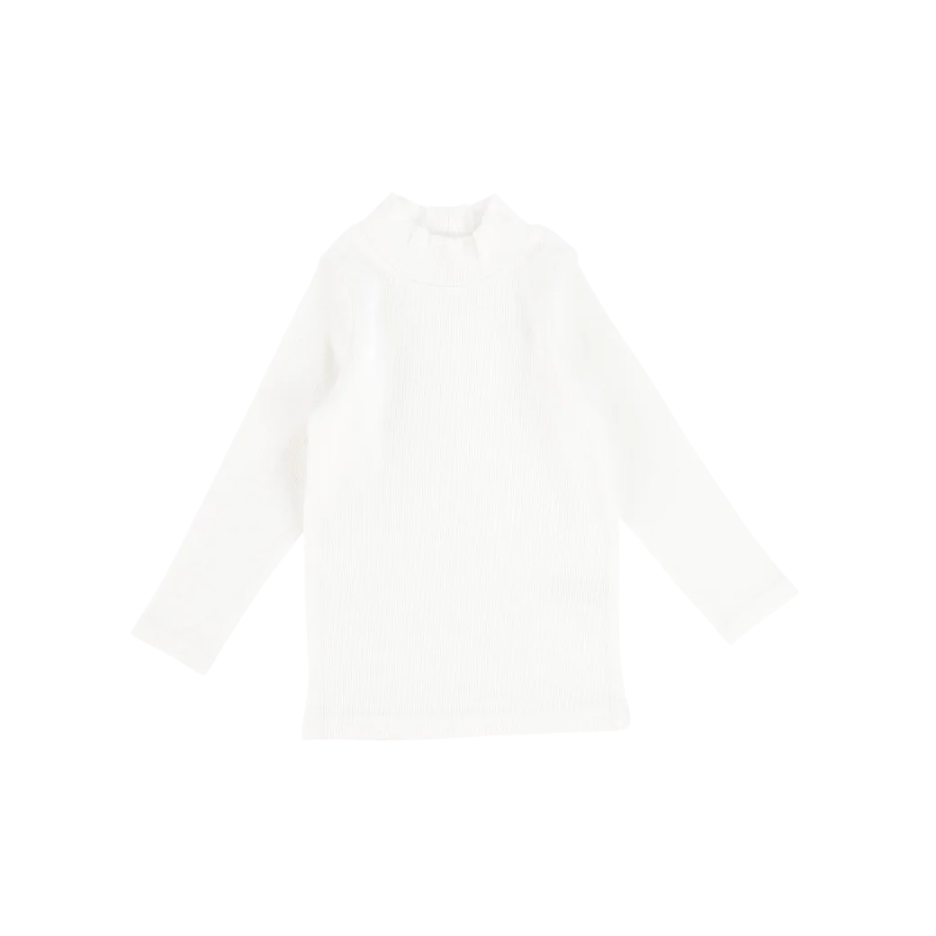 Lil Legs Ribbed Mock Neck Tee - Basic Colors -