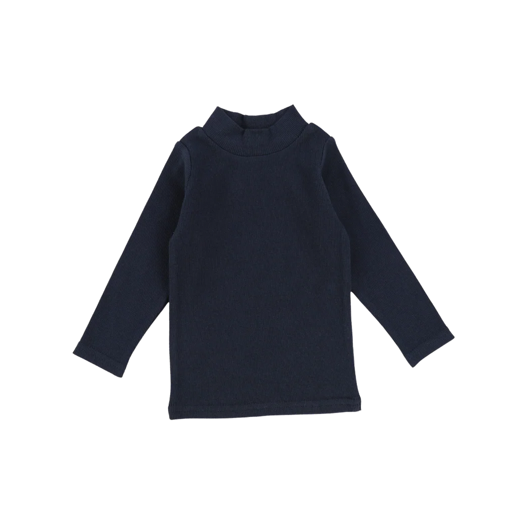Lil Legs Ribbed Mock Neck Tee - Basic Colors -