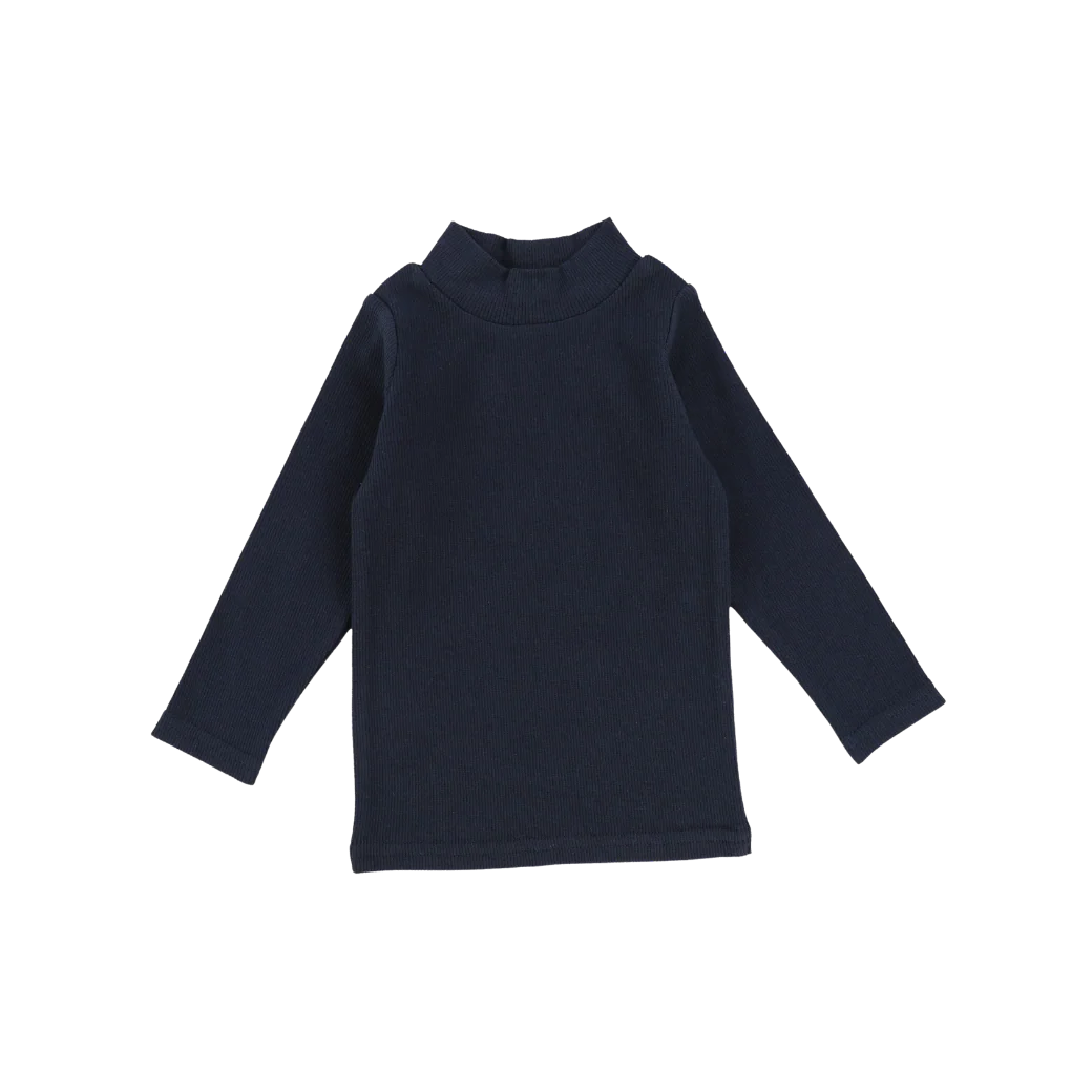 Lil Legs Ribbed Mock Neck Tee - Basic Colors -