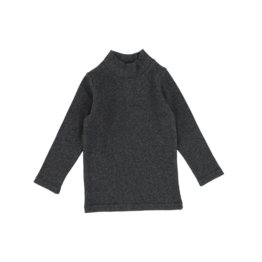 Lil Legs Ribbed Mock Neck Tee - Basic Colors -
