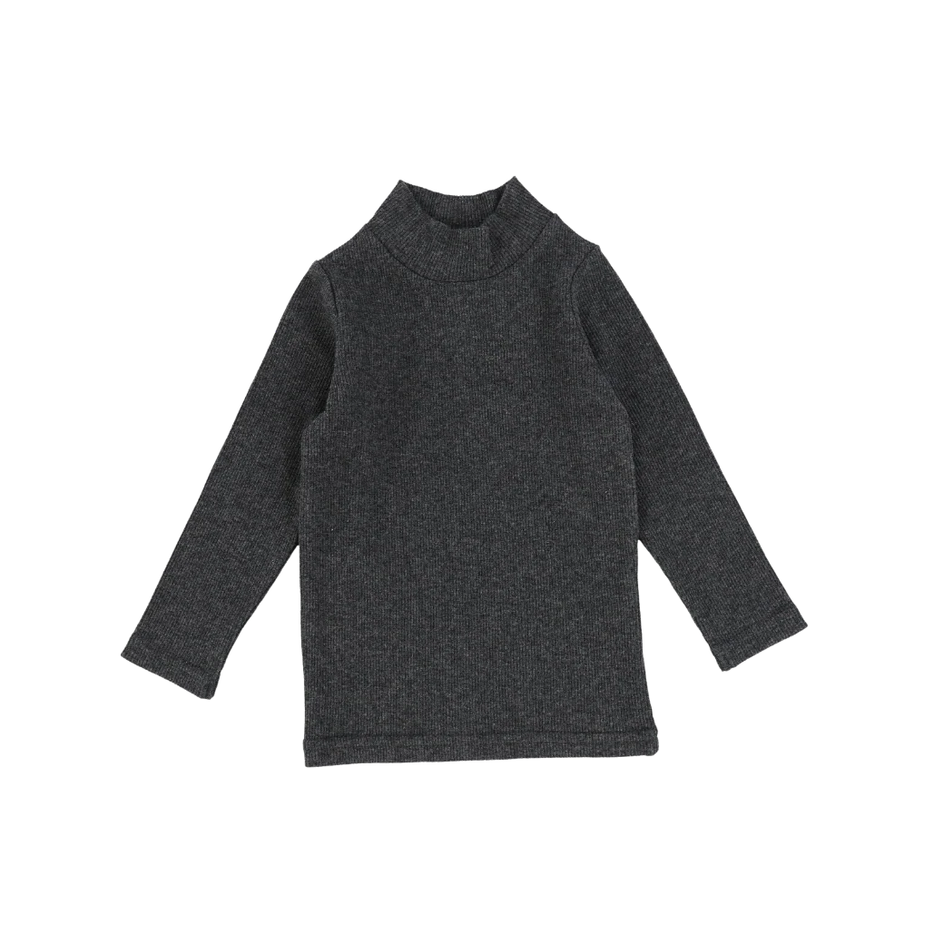 Lil Legs Ribbed Mock Neck Tee - Basic Colors -